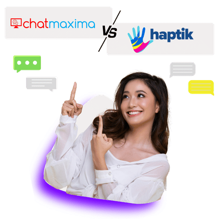 ChatMaxima vs Haptik Hero Page
