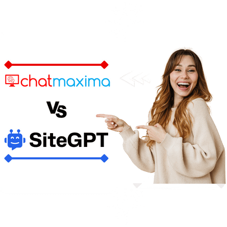 ChatMaxima vs SiteGPT Hero Page