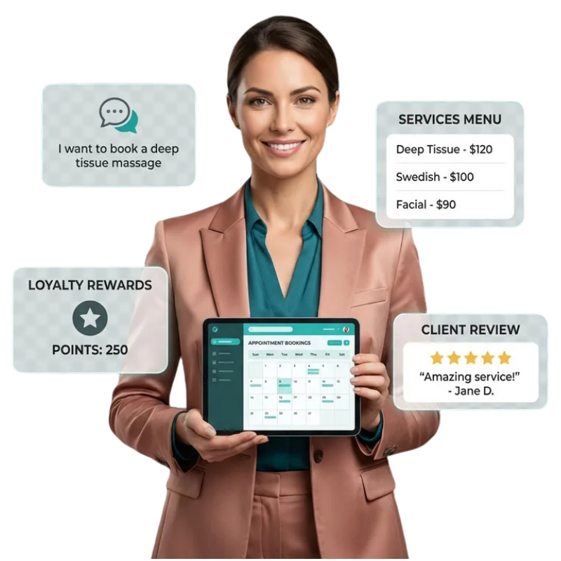 Beauty and wellness chatbot templates for salon booking and client engagement