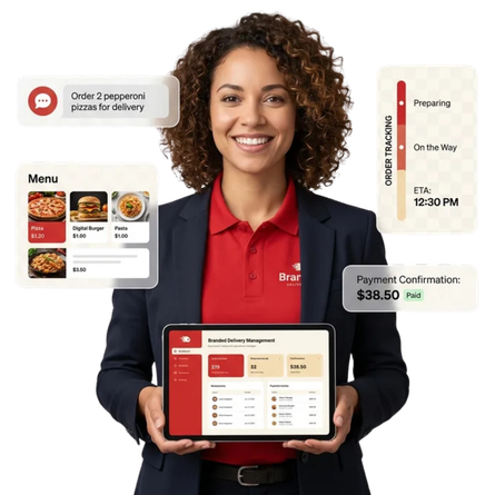 Food ordering and delivery chatbot templates for WhatsApp and web