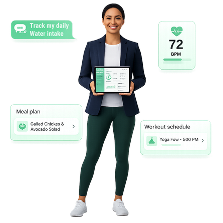 Health and wellness chatbot templates for WhatsApp, web, and multiple channels