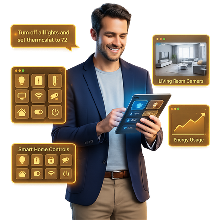 Home automation chatbot templates for smart home control via WhatsApp and voice