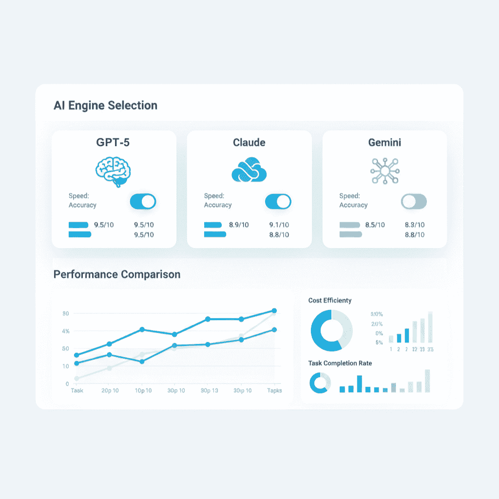 Multi-Model AI Support - GPT-5, Claude and Gemini in One Chatbot Platform