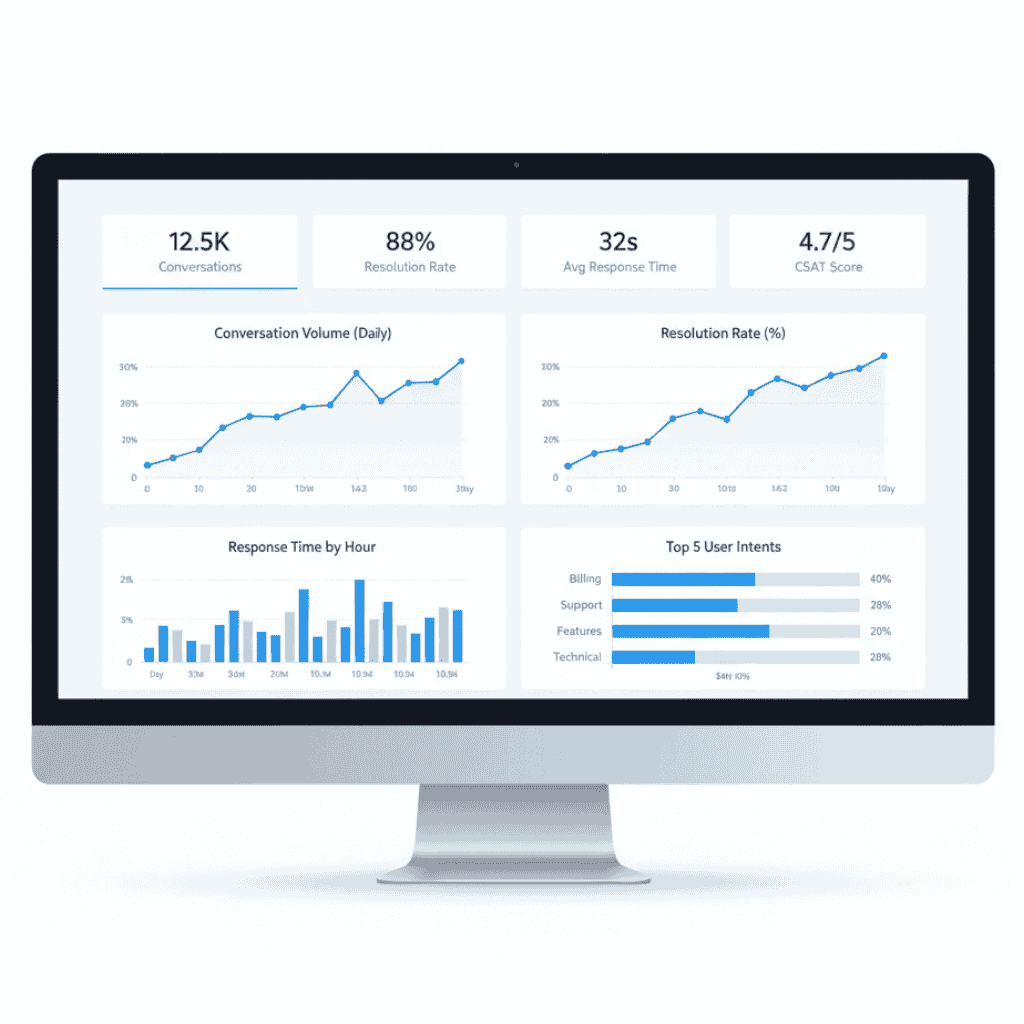 Chatbot as a Service Analytics Dashboard - Performance Metrics and Reporting