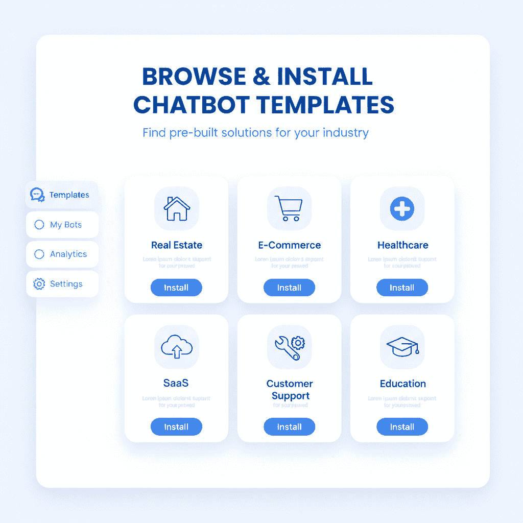 Chatbot Marketplace - Industry-Specific Bot Templates for CaaS