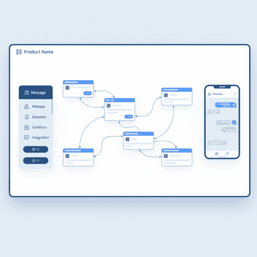 No-Code Visual Bot Builder - Drag and Drop Chatbot Flow Designer for CaaS