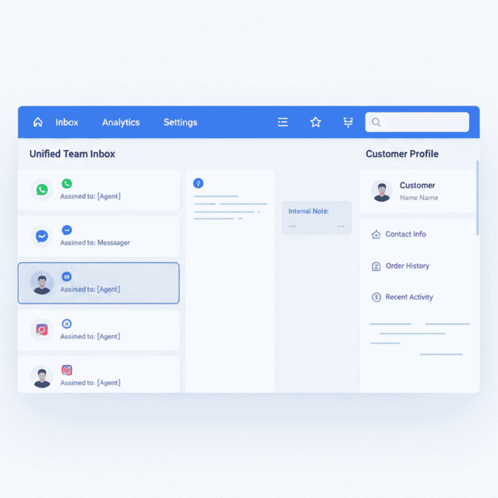 Shared Team Inbox for Omnichannel Chatbot as a Service