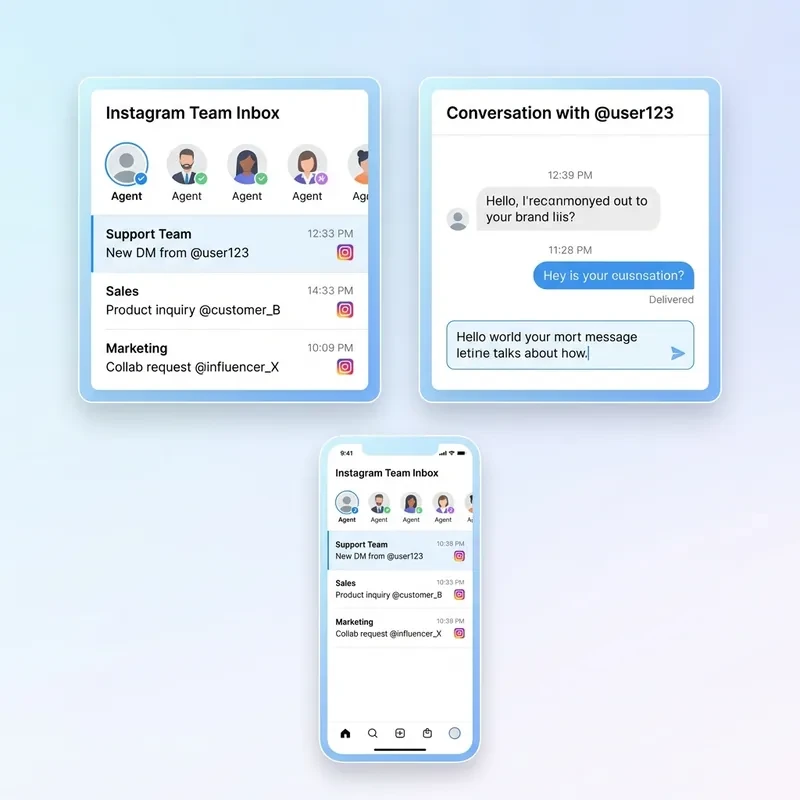 Instagram Shared Team Inbox on Desktop and Mobile - ChatMaxima