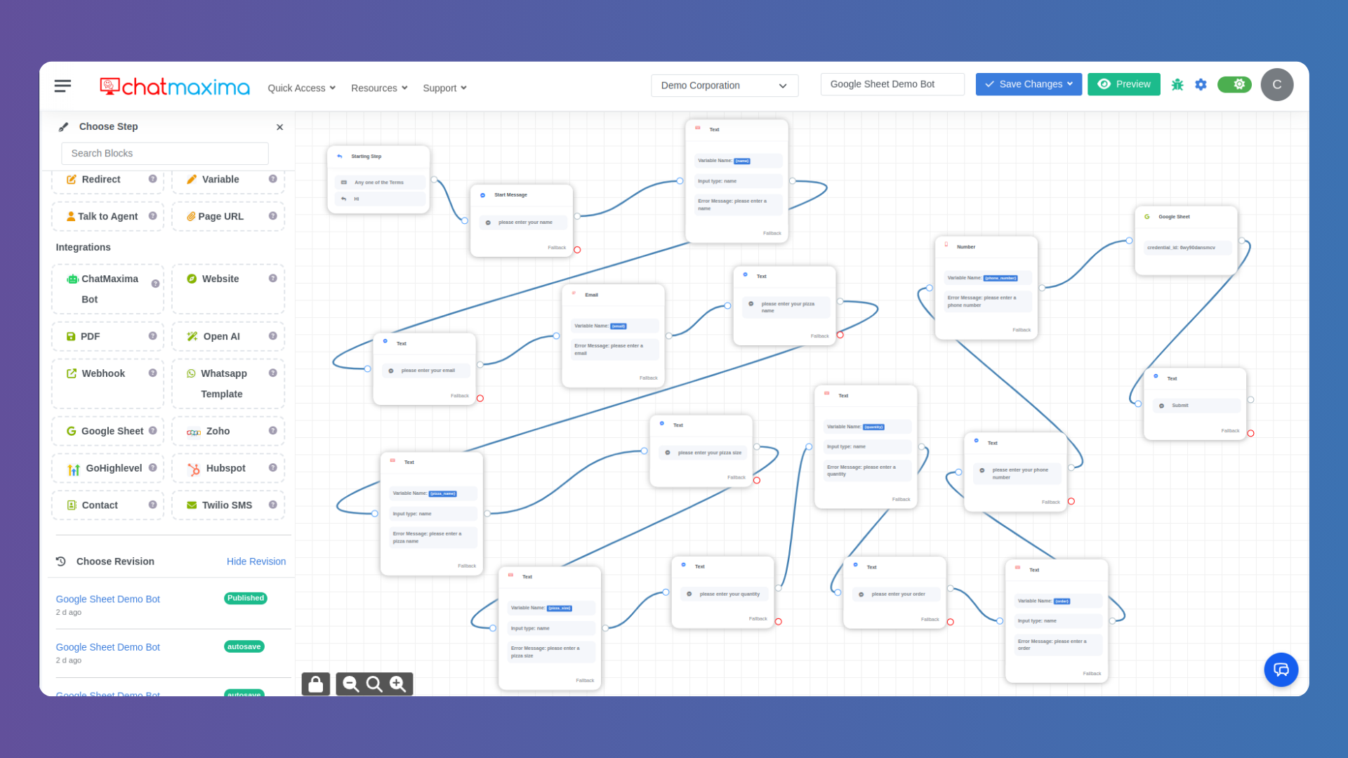 Step 4 Google Sheet Integration