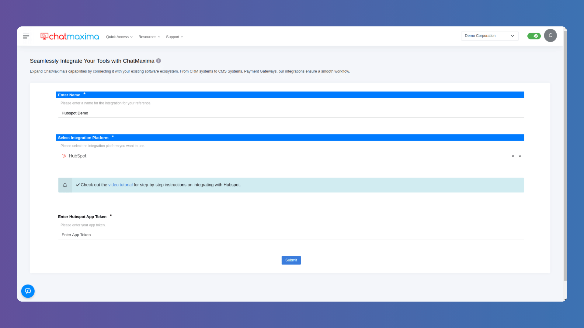 Step 3 Hubspot Integration