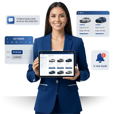 Automotive chatbot templates for test drive scheduling, vehicle inquiries, and service bookings