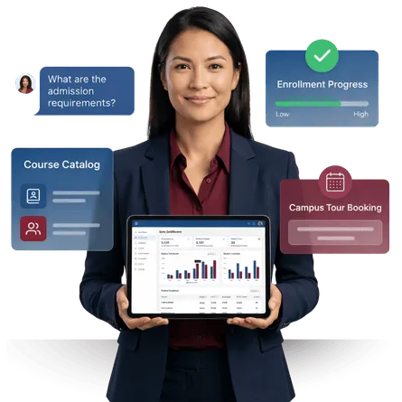 Education chatbot templates for admissions inquiries, enrollment guidance, and student support