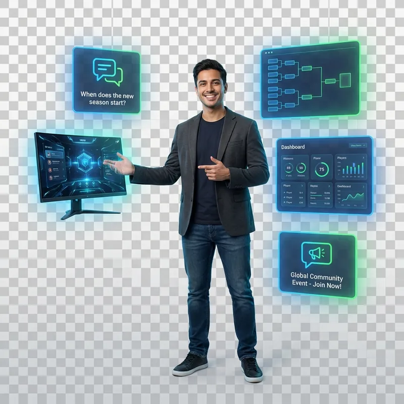 Gaming chatbot templates for player support, tournament management, and community engagement