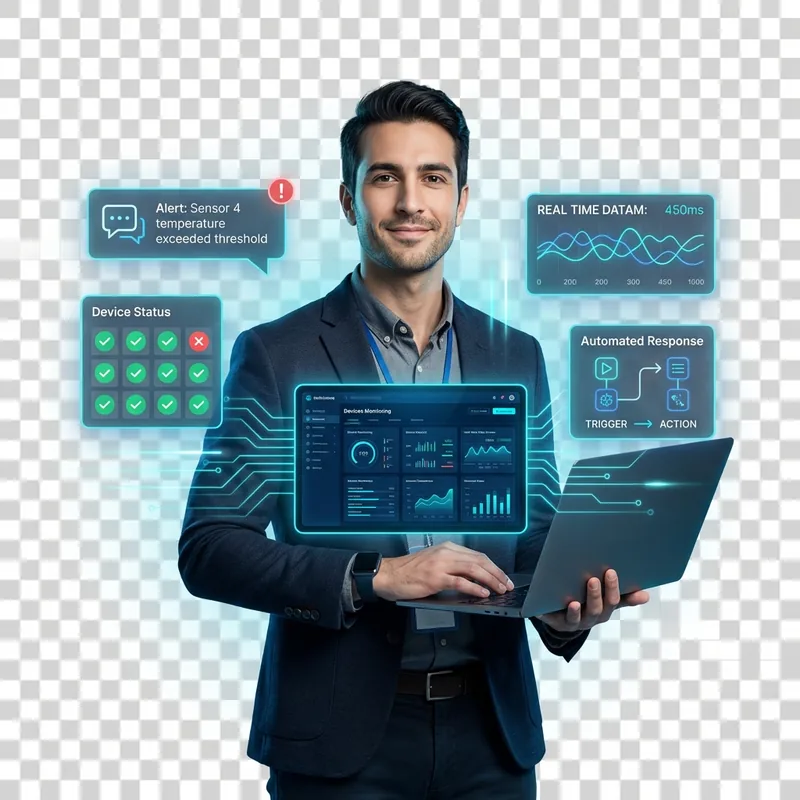 IoT chatbot templates for device control, sensor alerts, and troubleshooting