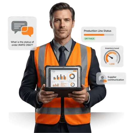 Manufacturing chatbot templates for order tracking, supplier updates, and maintenance scheduling