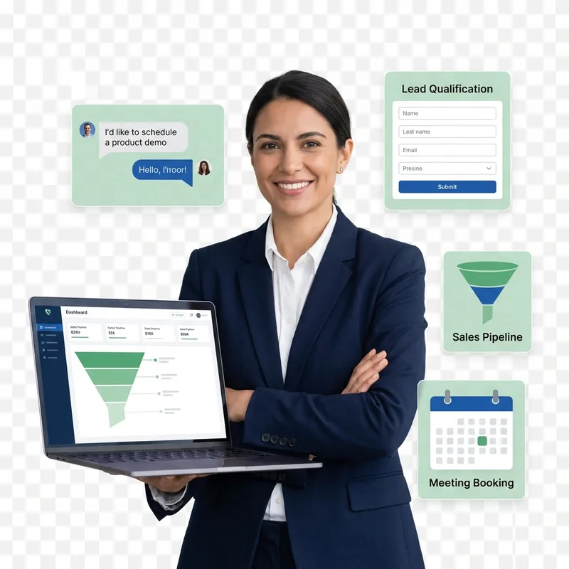 Sales and marketing chatbot templates for lead qualification, demo scheduling, and pipeline management