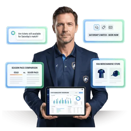 Sports chatbot templates for ticket sales, fan engagement, and membership management